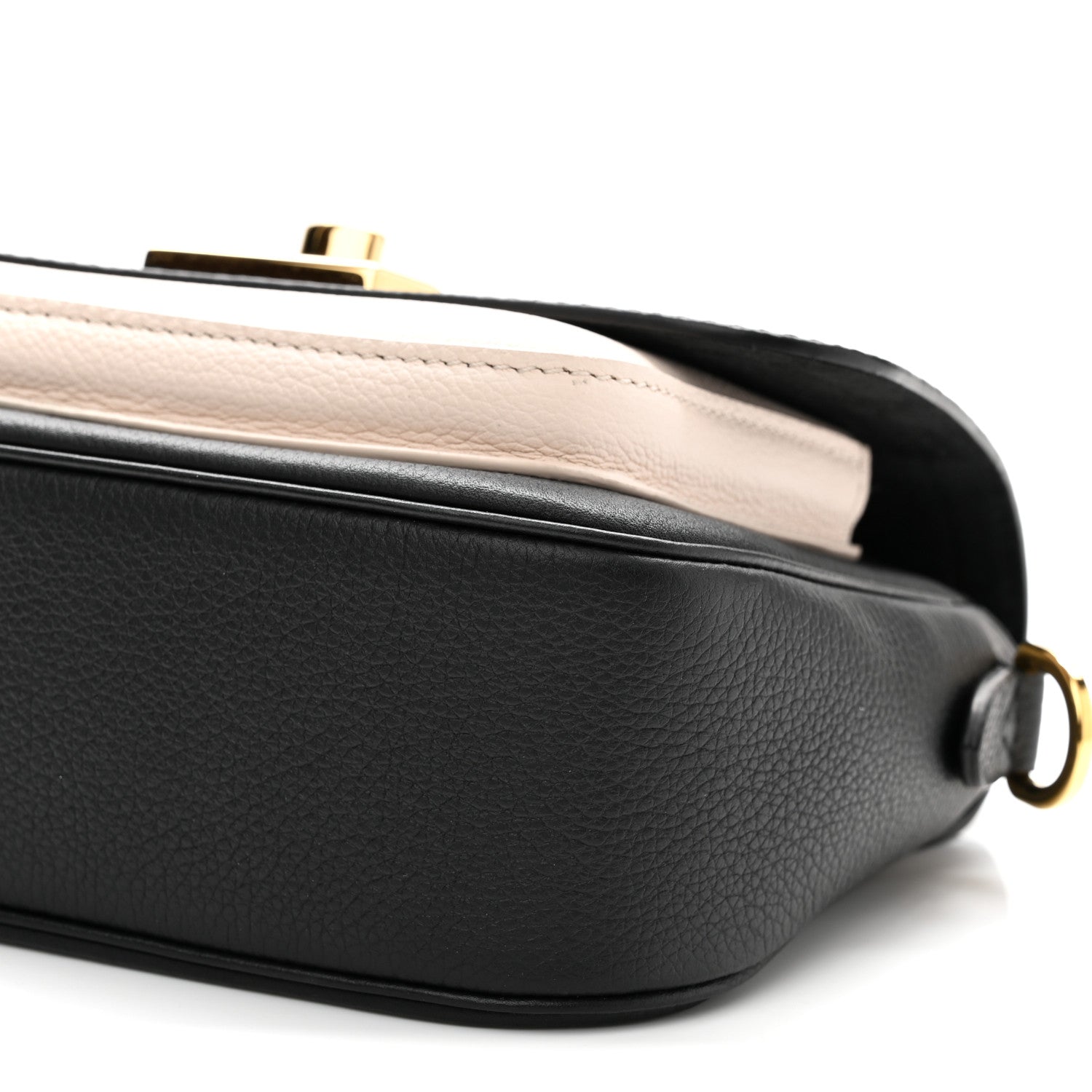 Grained Calfskin Lockme Tender Black
