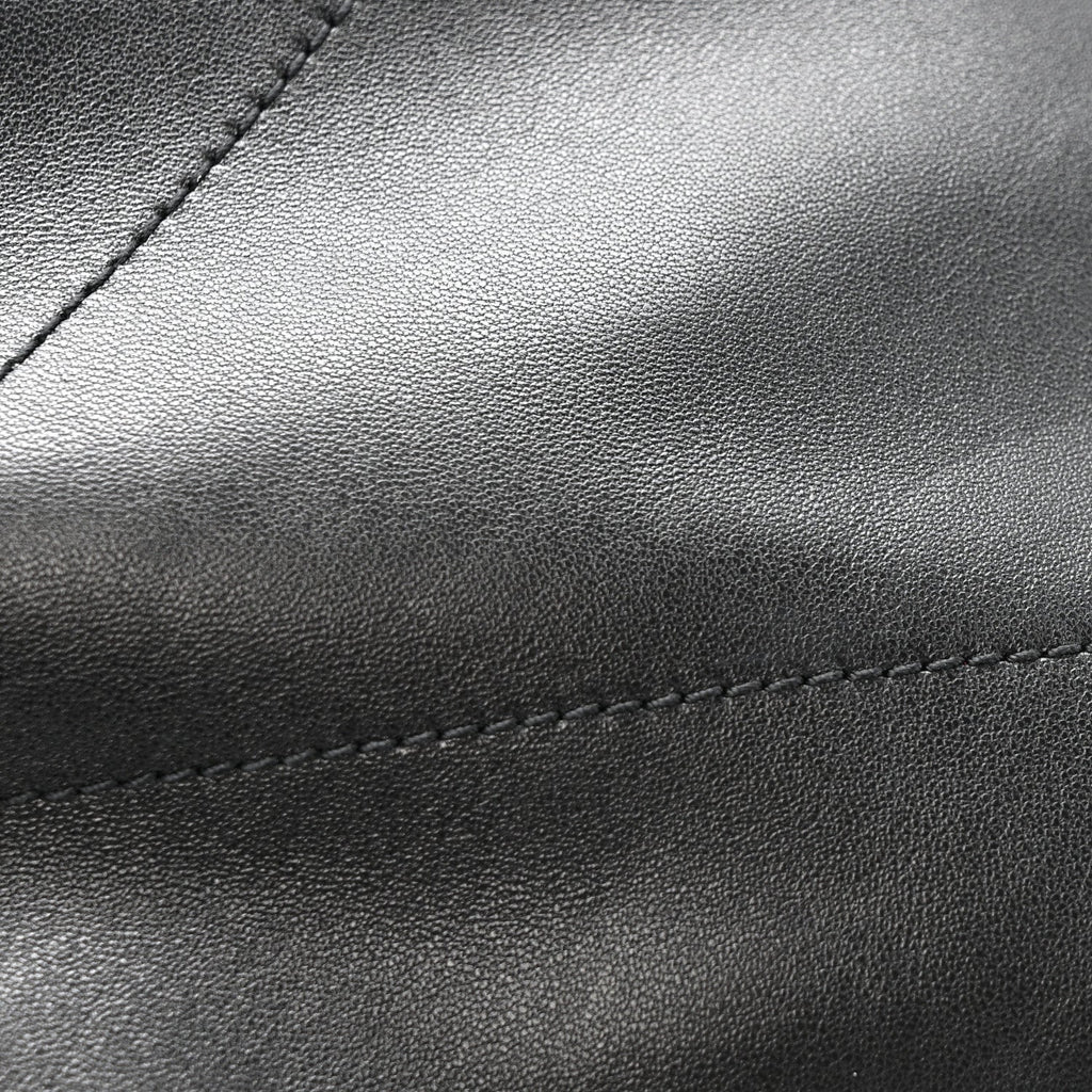 Lambskin Matelasse Monogram Medium Jamie 4.3 Pochon Black
