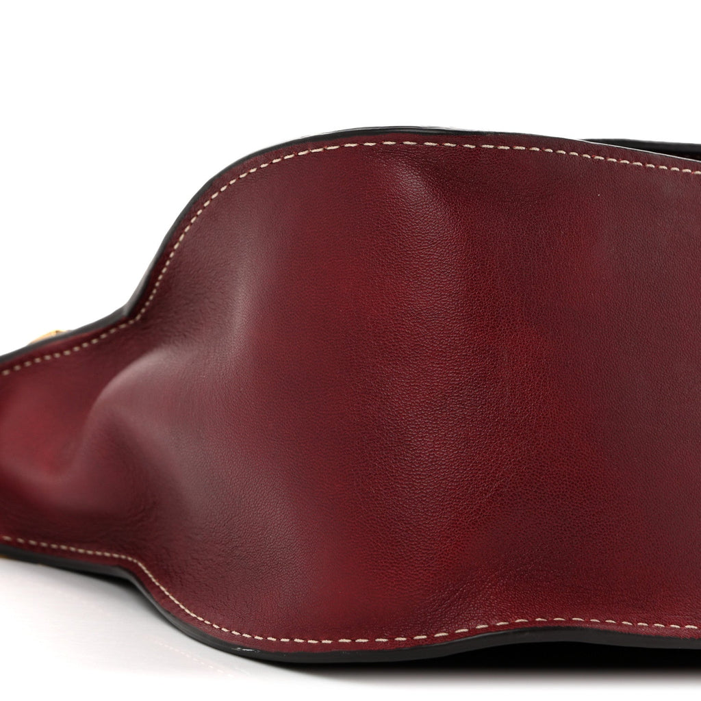 Calfskin Medium Marcie Satchel Stormy Red