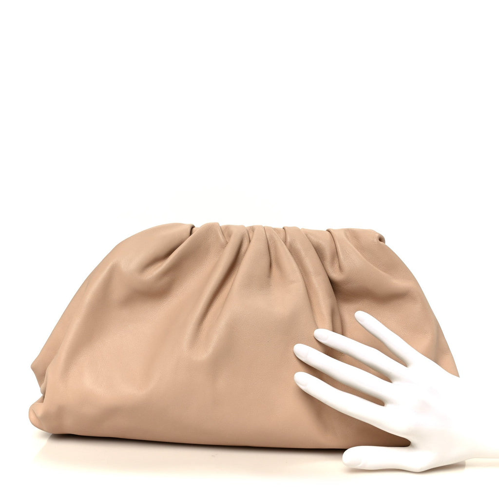 Smooth Butter Calf The Pouch Oversized Clutch Nude