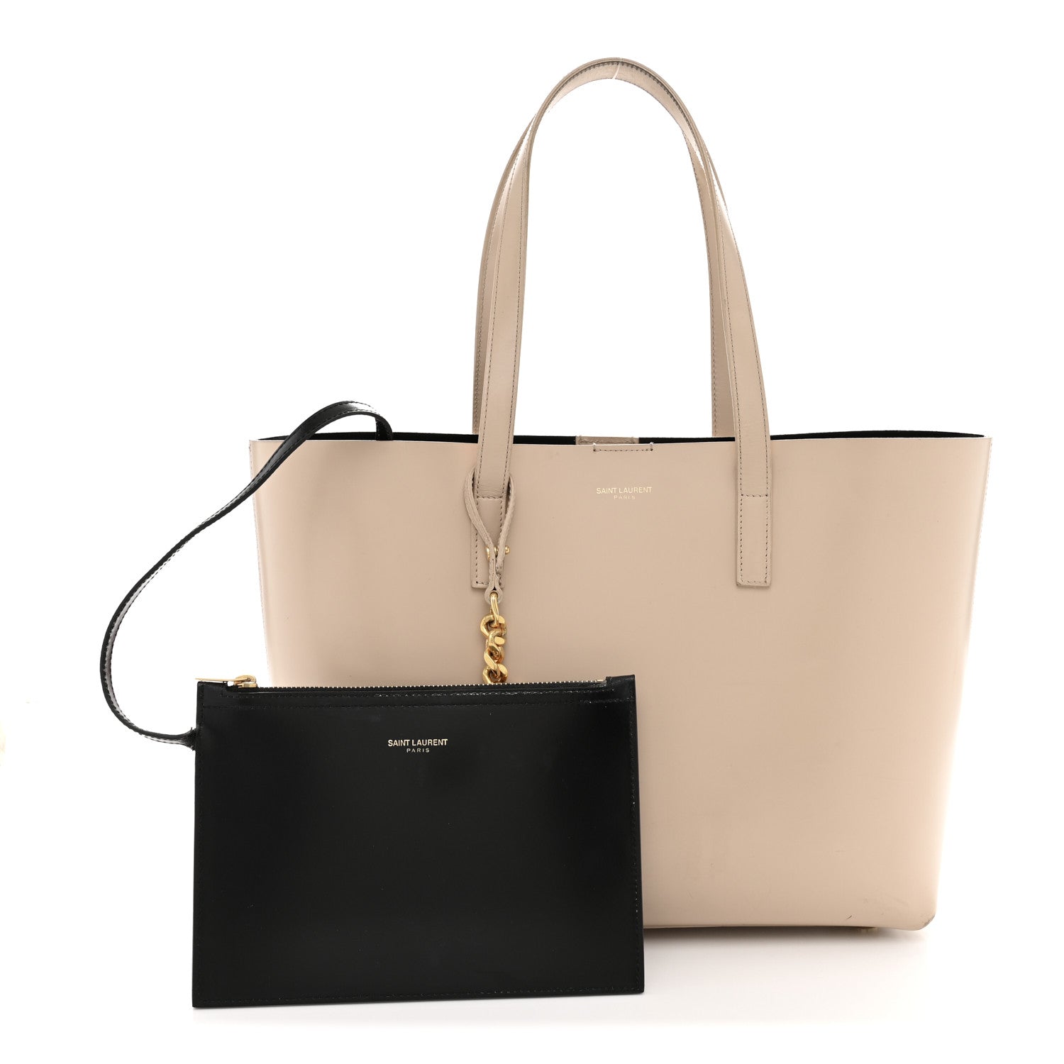 Calfskin Classic Monogram Double Face Tote Nude Powder