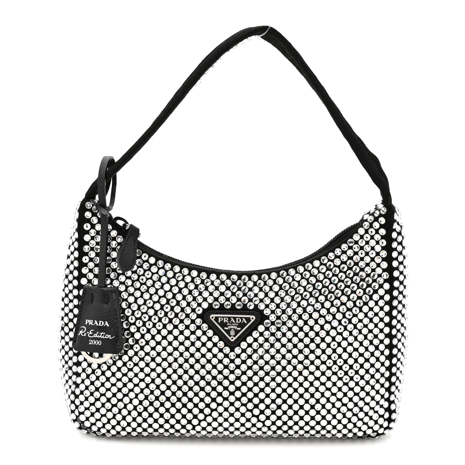 Satin Crystal Mini Re-Edition 2000 Bag Cristal