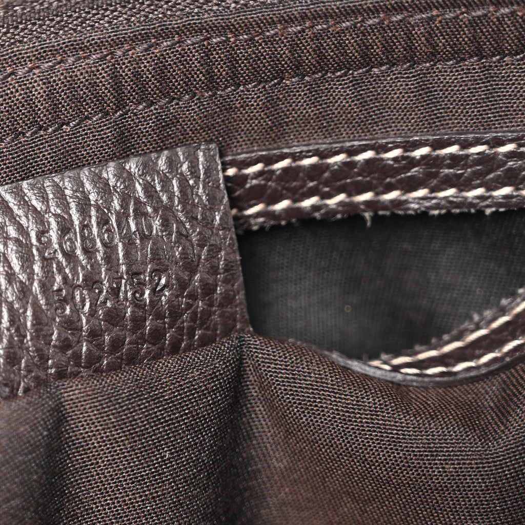 Crystal Monogram Medium Abbey Tote Brown
