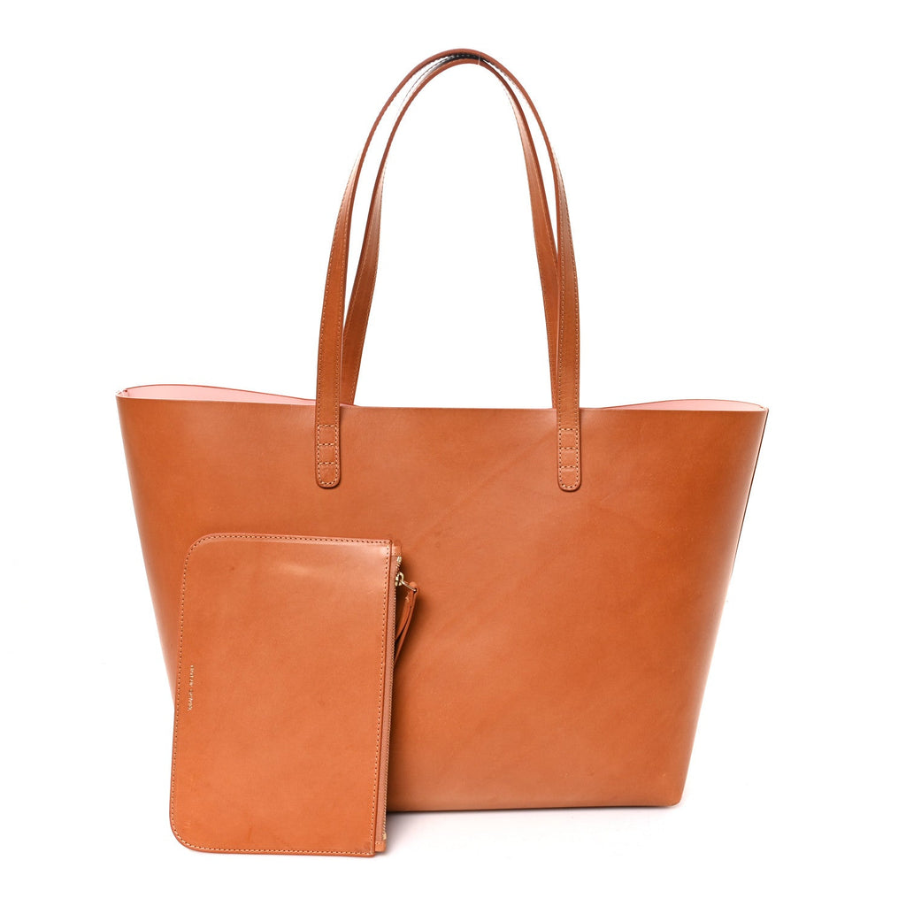Calfskin Small Shopping Tote Cammello Rosa