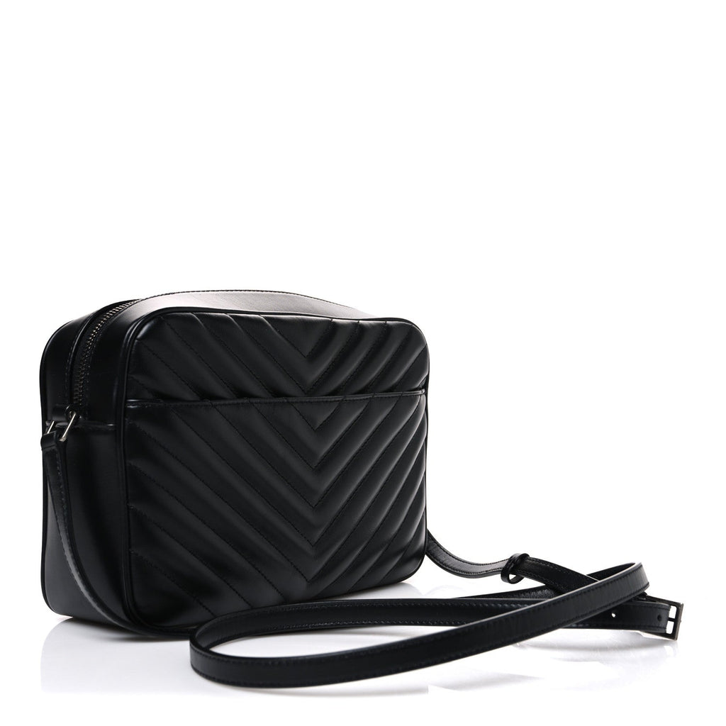 Calfskin Matelasse Monogram Lou Camera Bag Black