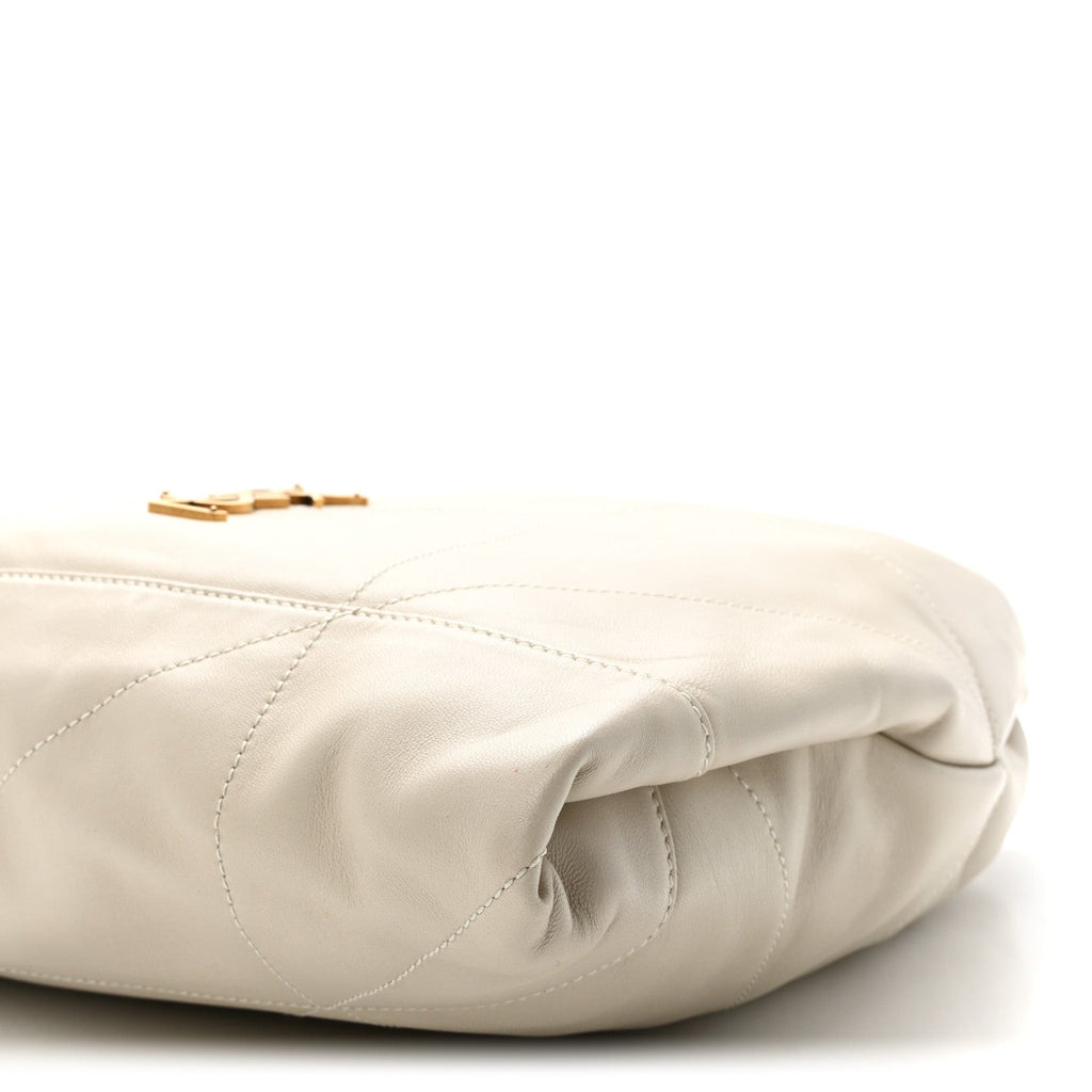 Lambskin Matelasse Monogram Medium Jamie 4.3 Pochon Crema Soft