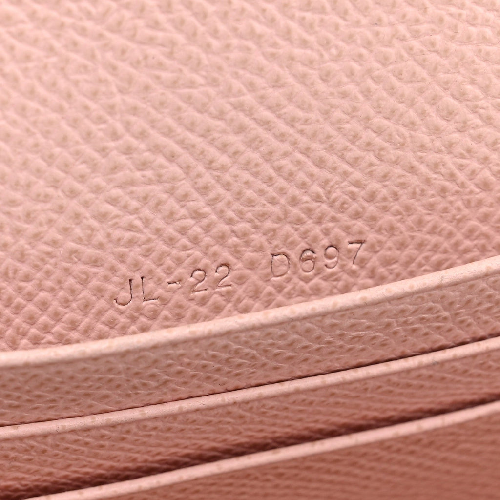 Hammered Calfskin Gancio Wallet On Chain Nylund Pink