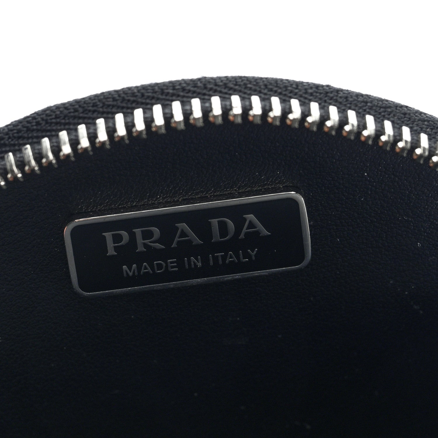 Spazzolato Round Chain Coin Crossbody Pouch  Black