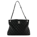 Caviar Quilted Easy Zip Tote Black