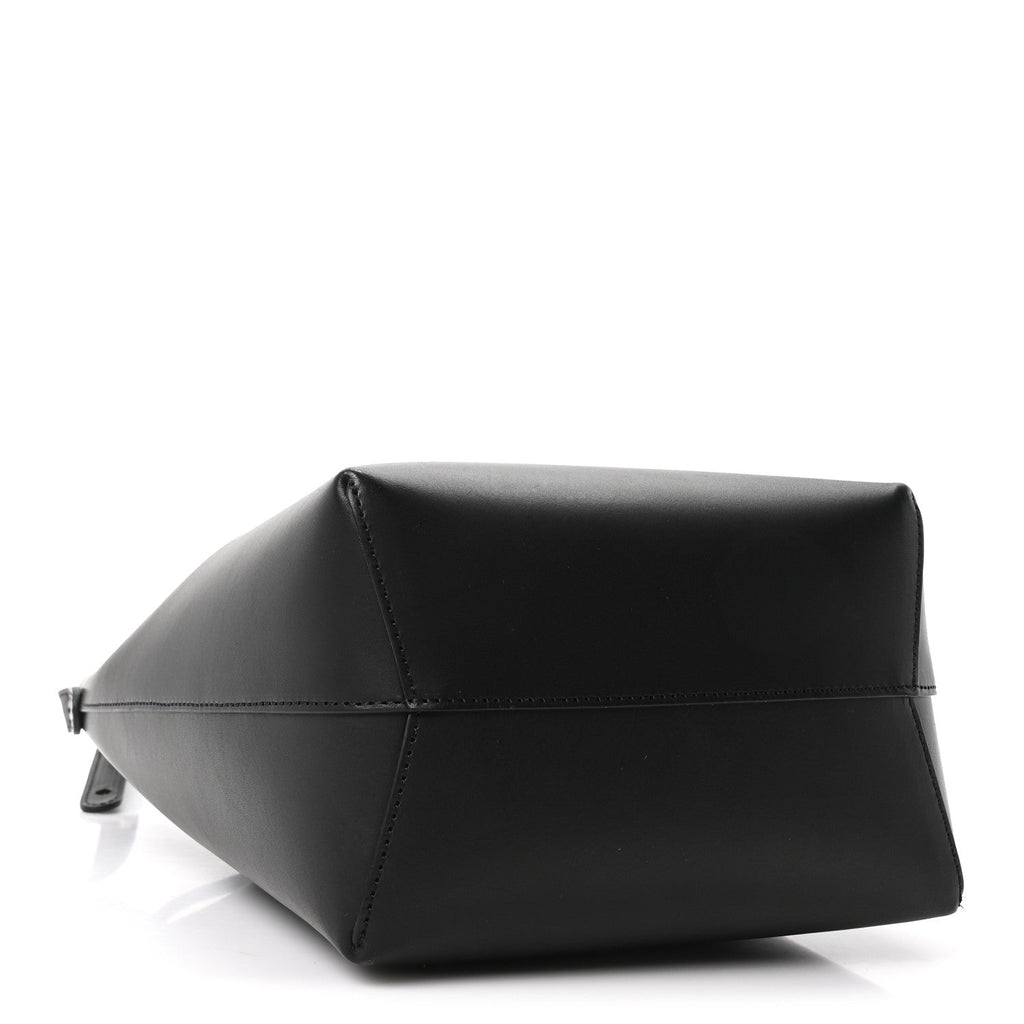 Calfskin Mini Bucket Bag Black Royal Blu