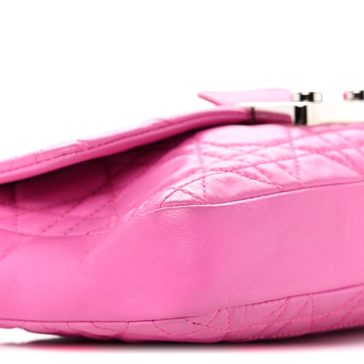 Lambskin Cannage Miss Dior Promenade Pouch Fuchsia