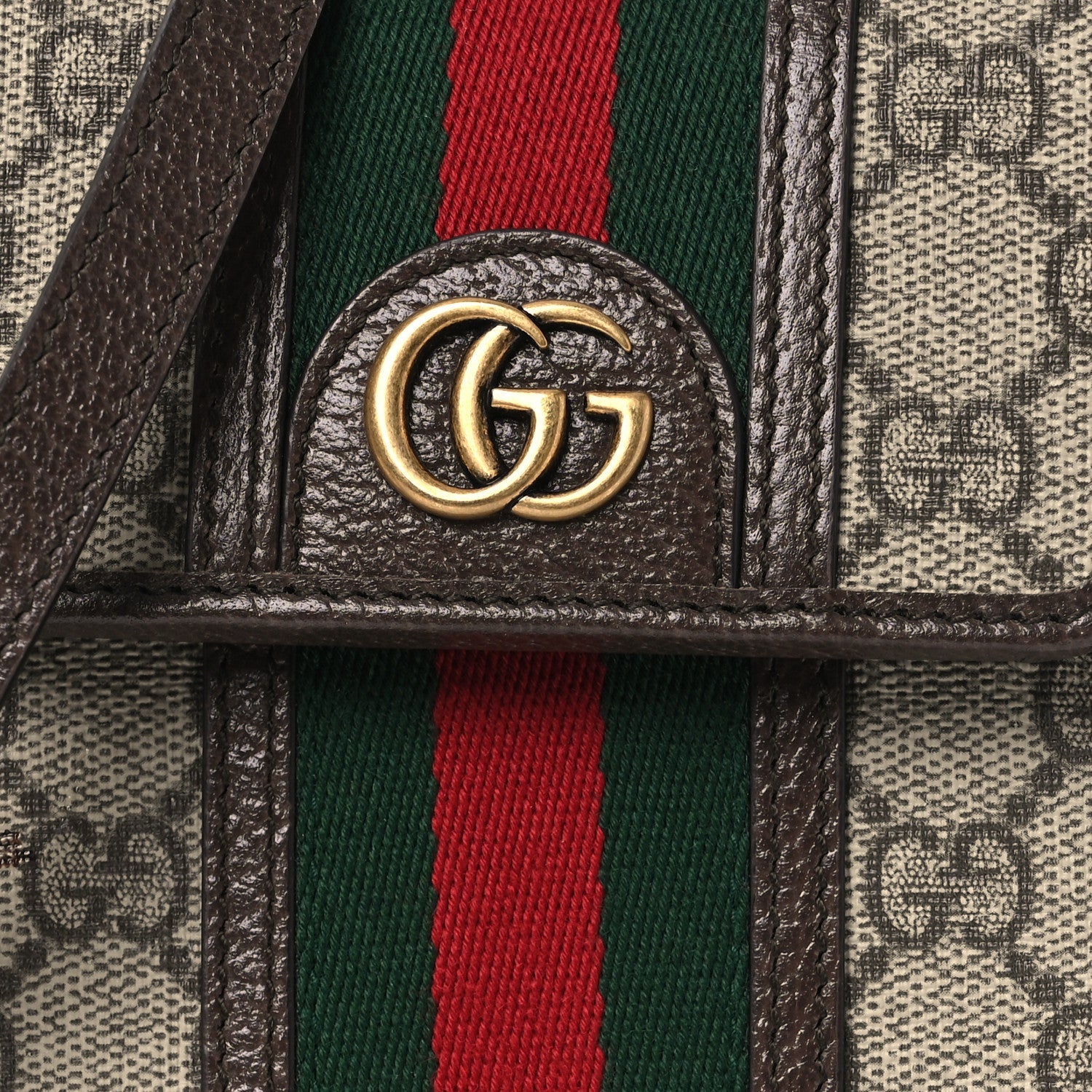 GG Supreme Monogram Web Mini Ophidia Crossbody Bag Beige New Acero
