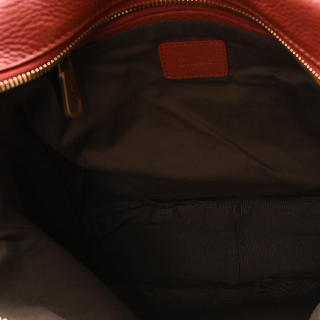 Calfskin Large Marcie Satchel Maple Leaf