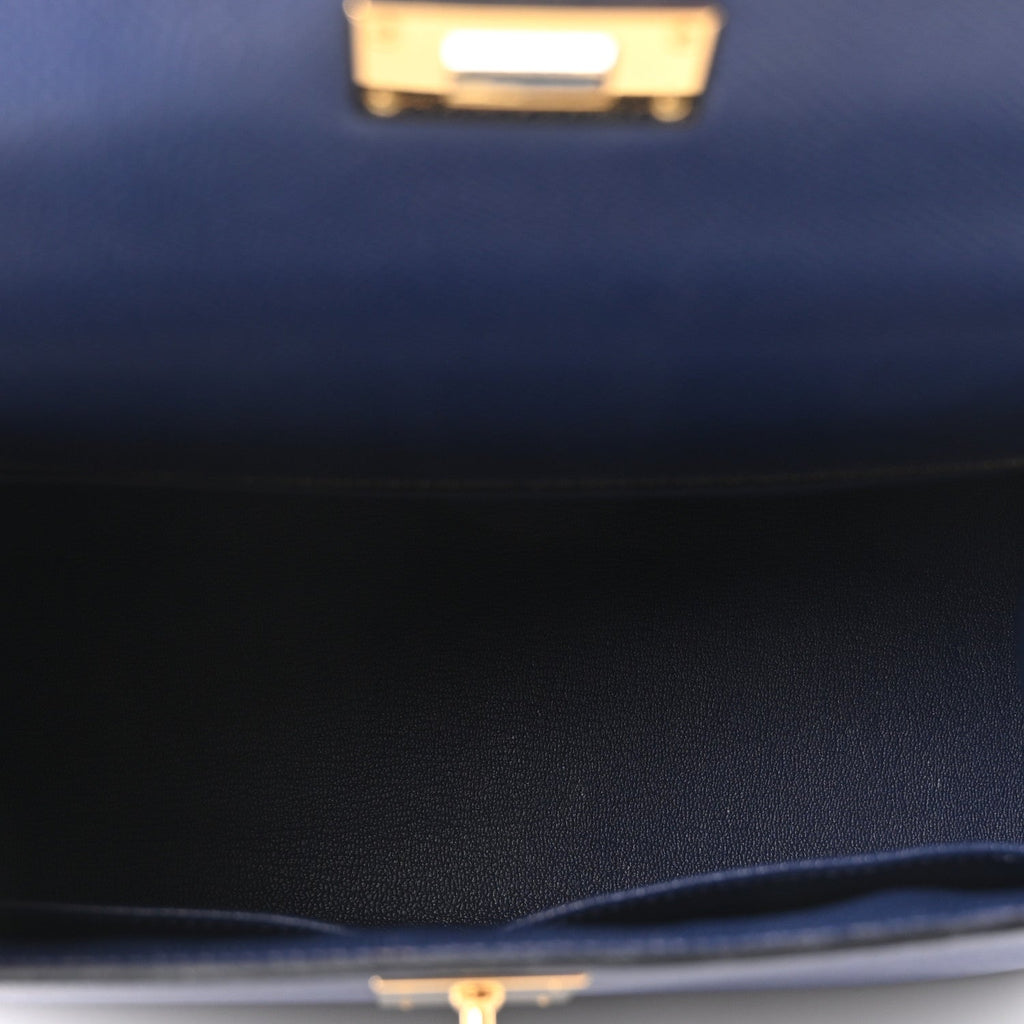 Epsom Kelly Sellier 28 Bleu Saphir