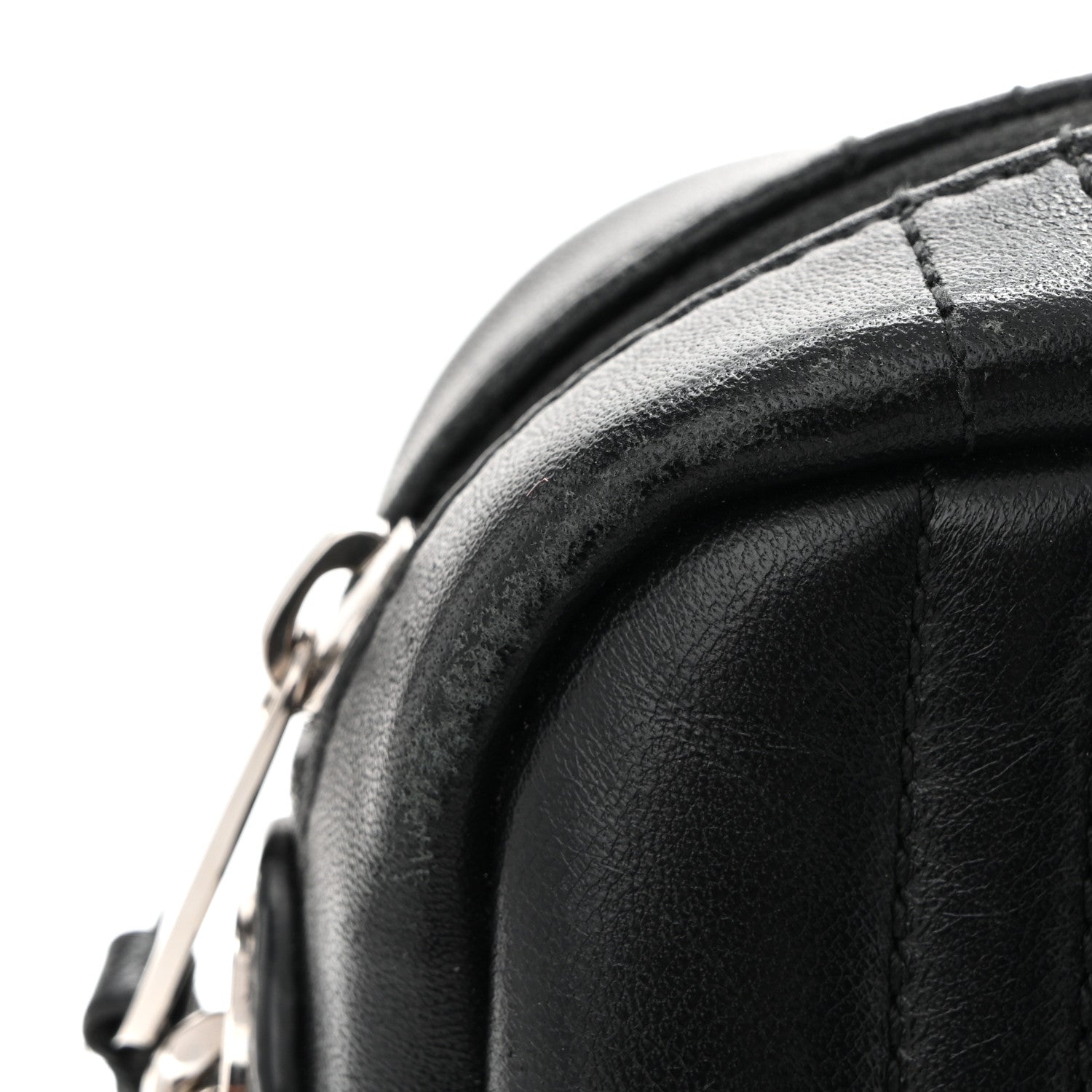 Calfskin Quilted Small Lola Camera Bag Black