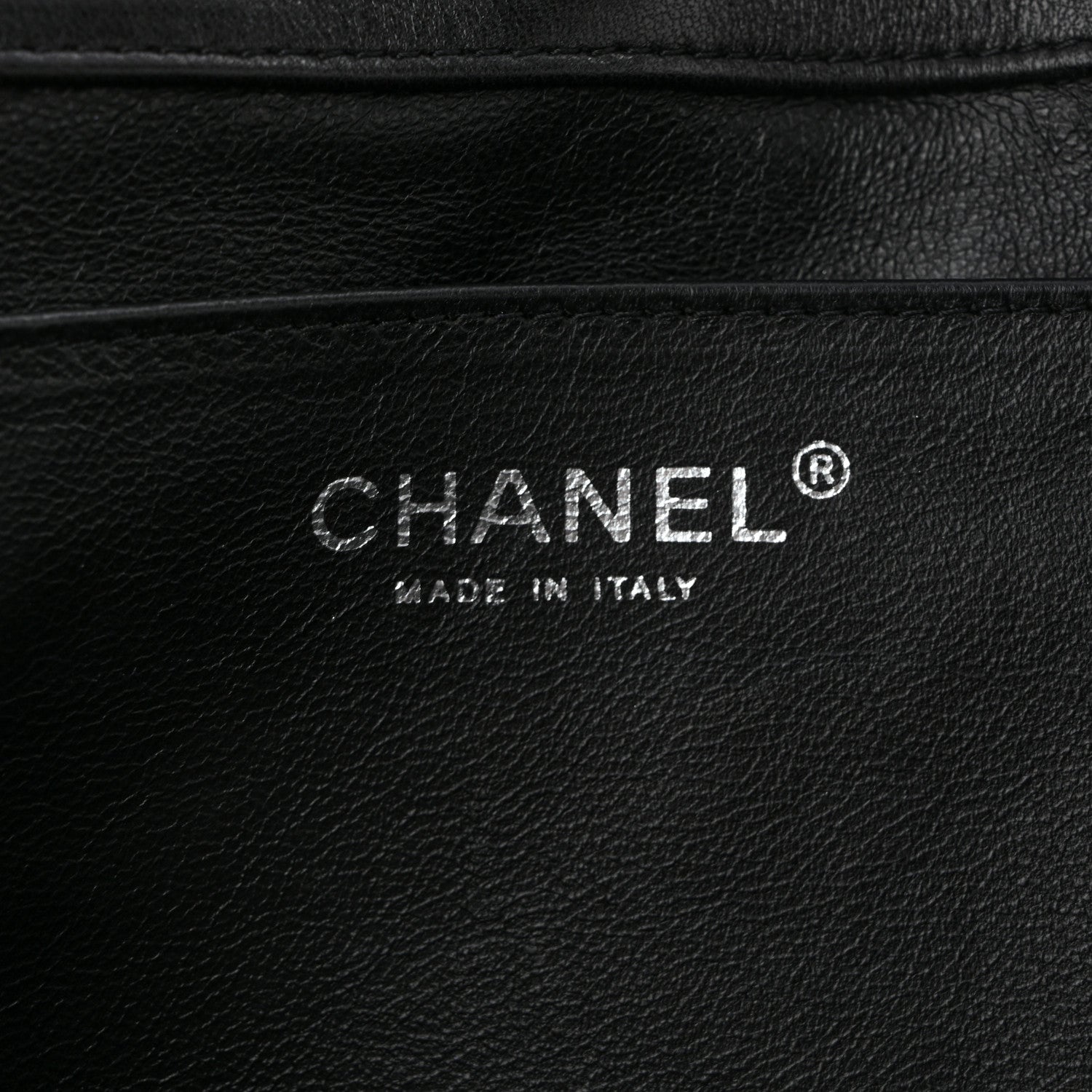 Patent Quilted Clutch with Chain Flap Black