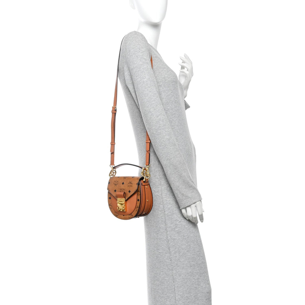 Visetos Small Patricia Saddle Bag Cognac