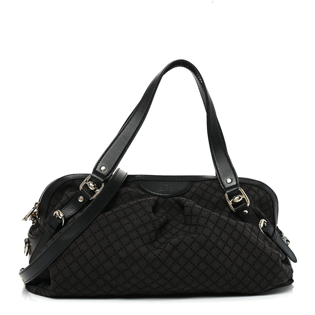 Diamante Bridle Tote Dark Brown
