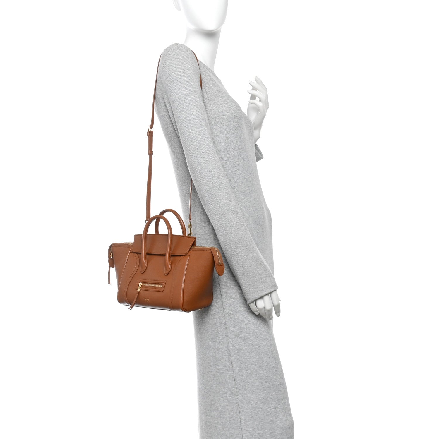 Supple Shiny Lambskin Little New Luggage Soft Tan
