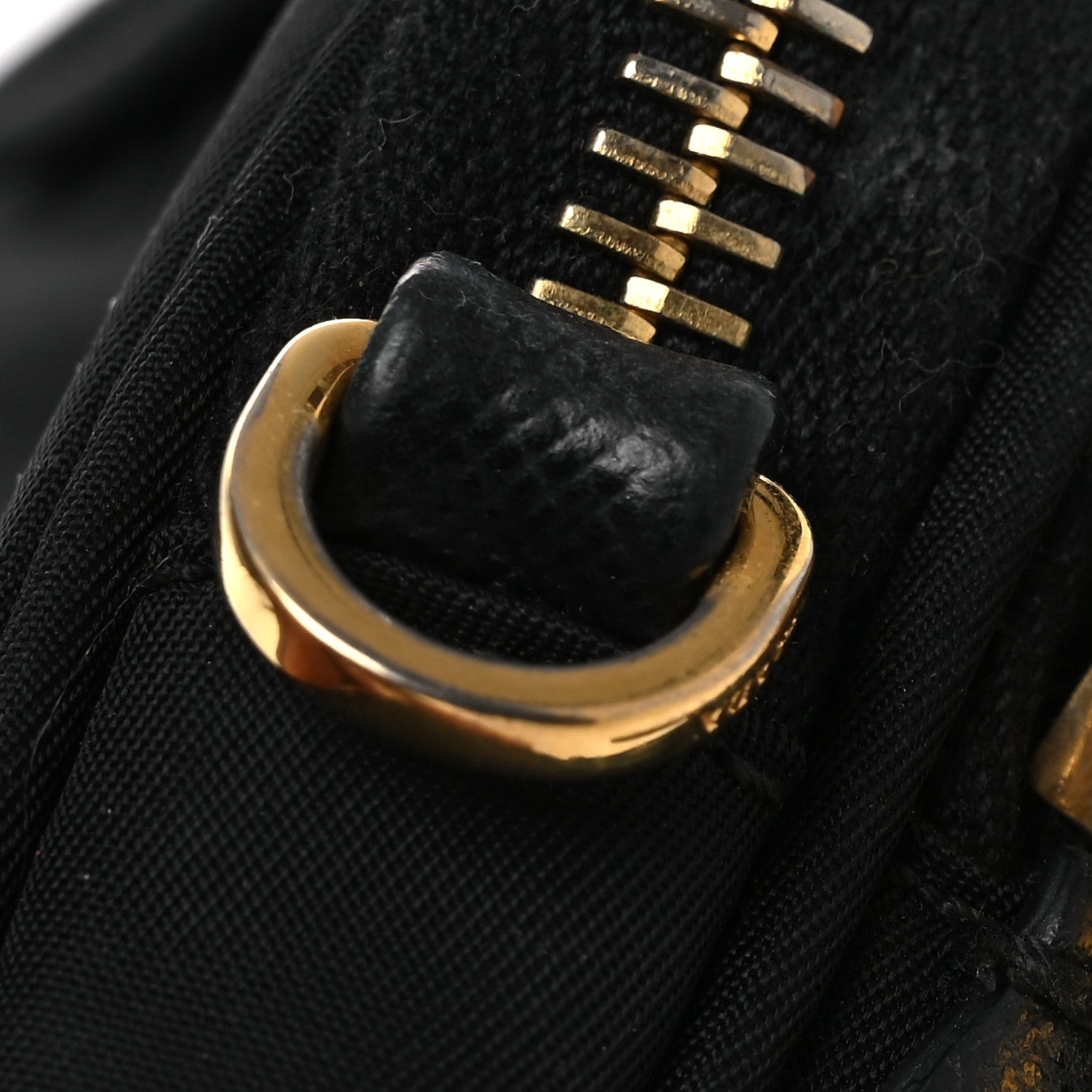 Nylon Saffiano Double Zip Camera Bag Black