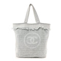 Terry Cotton CC Beach Tote Towel Set Light Grey