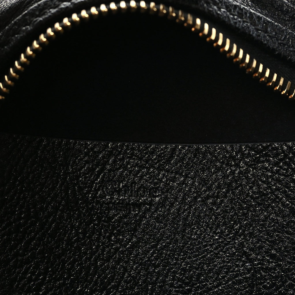 Calfskin Studded Small Bracelet Hobo Bag Black