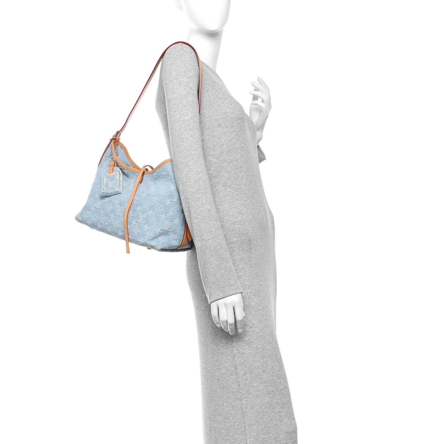 Monogram Denim CarryAll PM Sky Blue