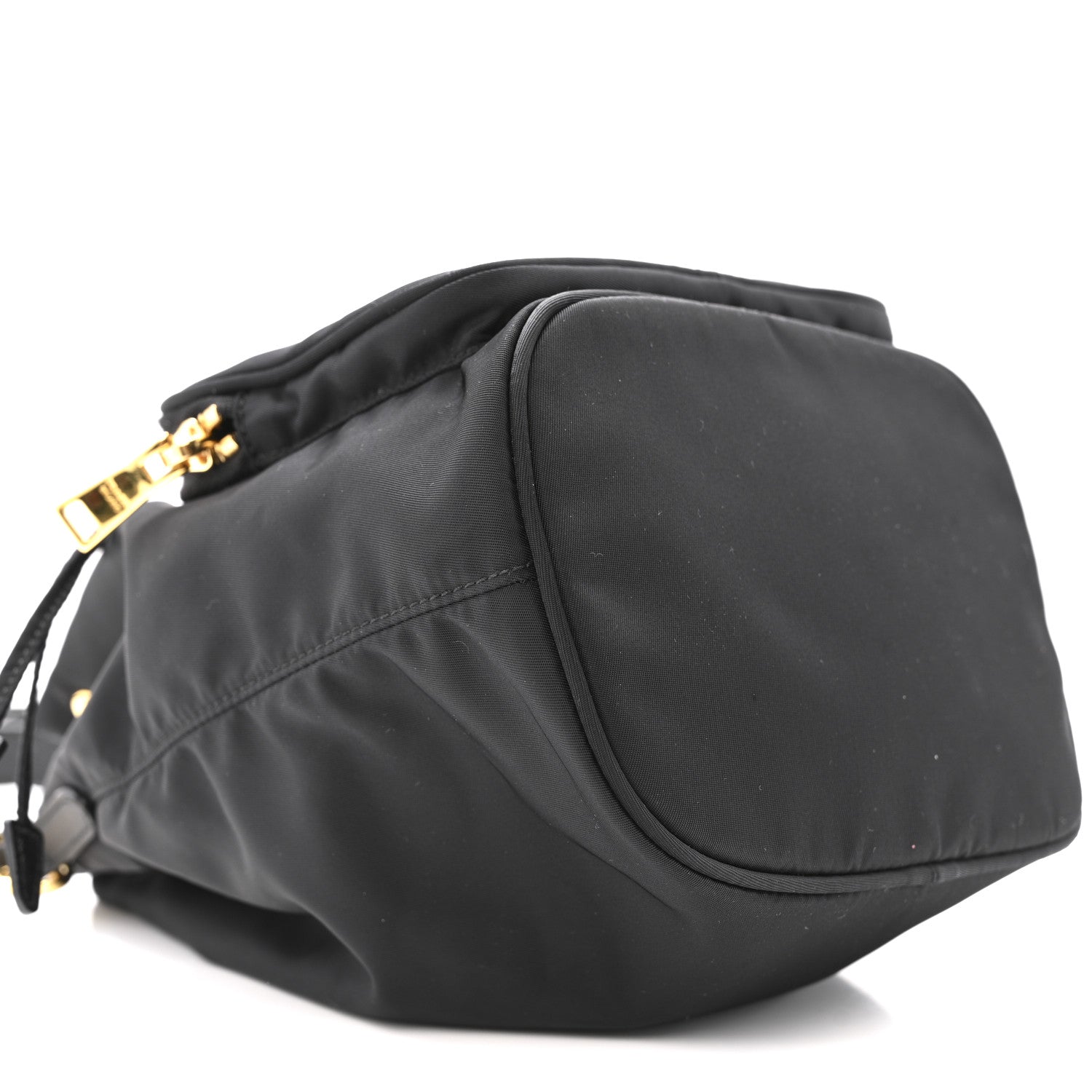 Re-Nylon Saffiano Duet Bucket Crossbody Bag Black