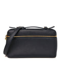 Grained Calfskin L19 Extra Pocket Pouch Navy Blue