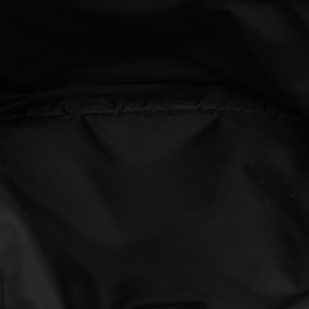 Nylon 80s Logo Patch Belt Bag Black