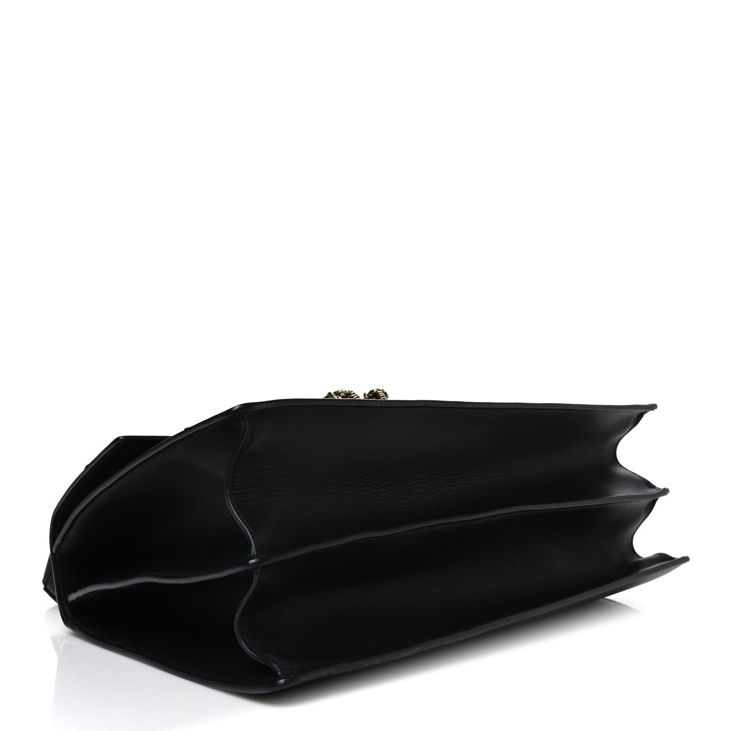 Calfskin Bamboo Web Large Dionysus Top Handle Bag Black Bright Evergreen Hibiscus Red