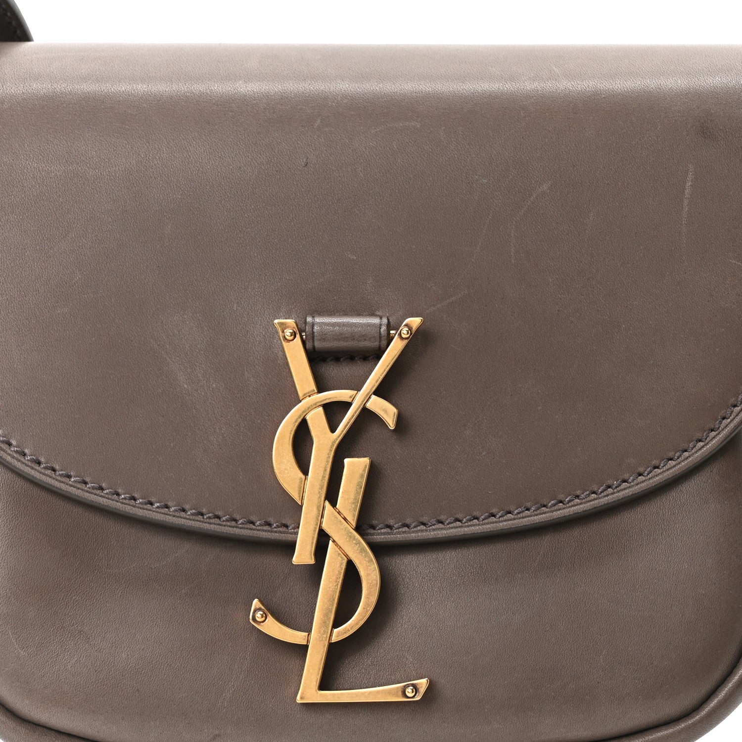 Smooth Vintage Calfskin Small Kaia Satchel Olive