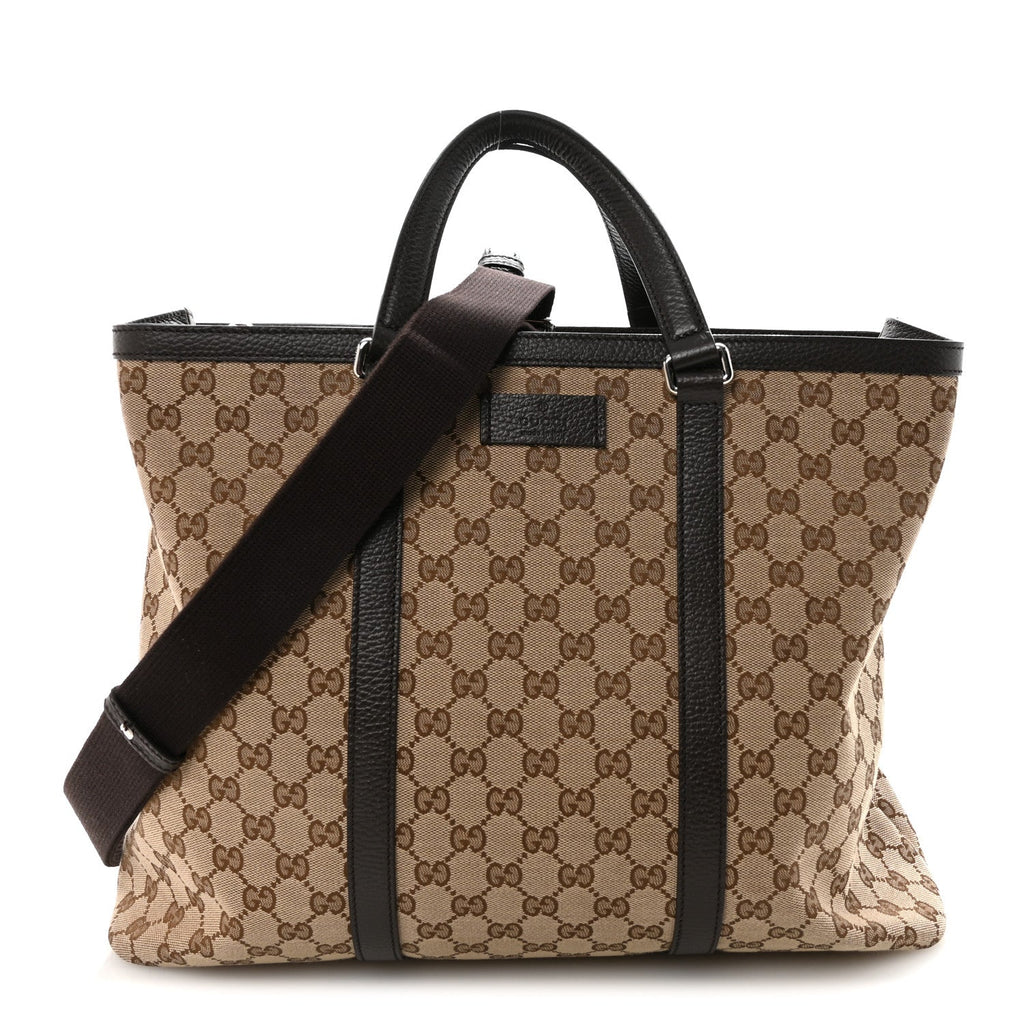 GG Monogram Large Joy Tote Bag Dark Brown