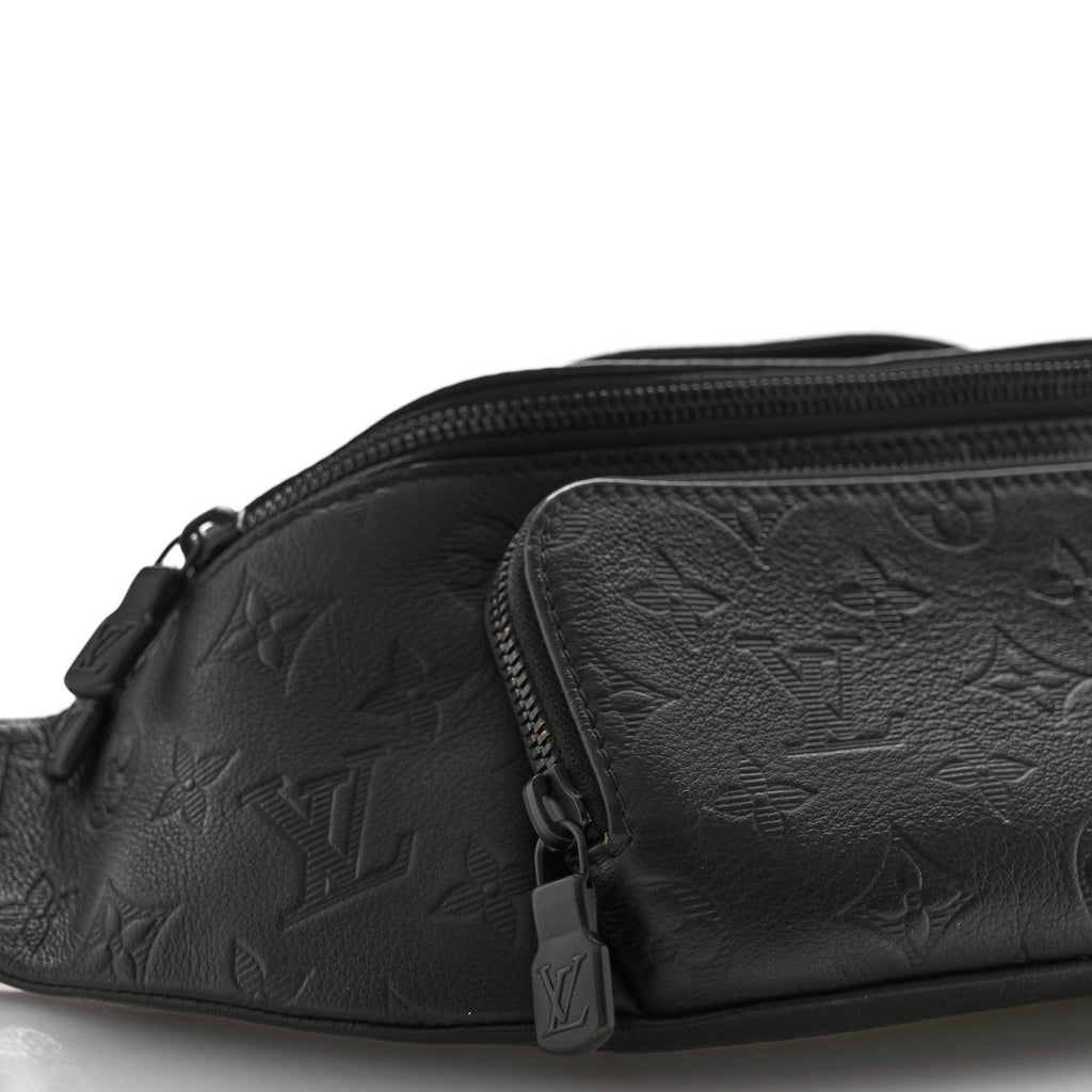Calfskin Monogram Shadow Rush Bumbag Black