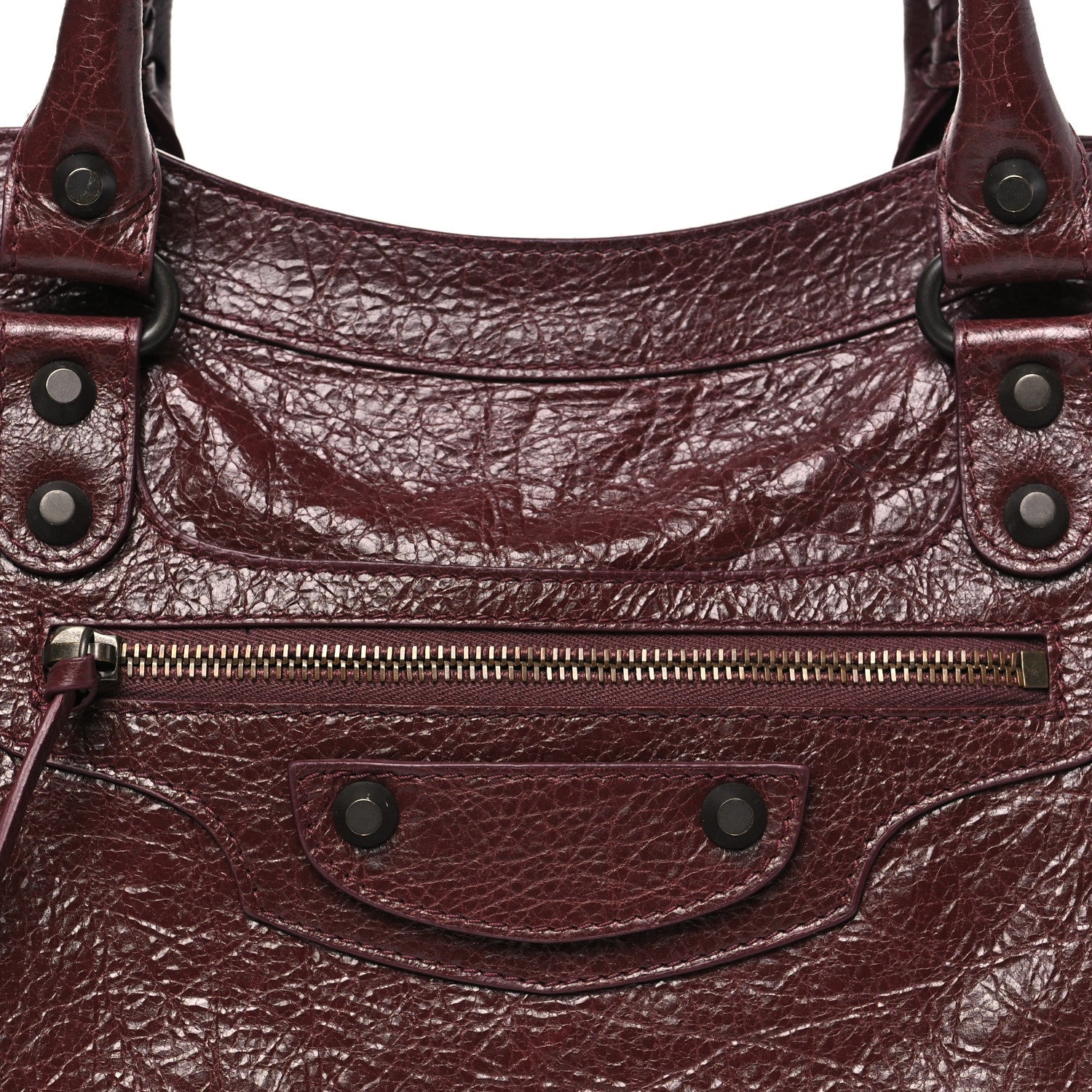 Agneau Classic Hardware Medium Le City Dark Burgundy