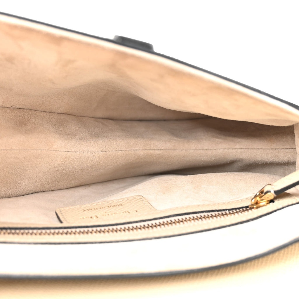 Grained Calfskin Saddle Bag With Strap Sable