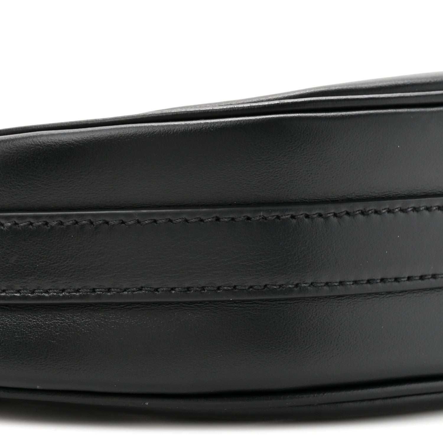 Soft Calfskin Arque Shoulder Bag Black