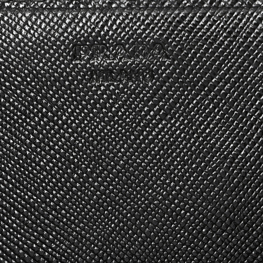 Saffiano Bow Flap Wallet Black