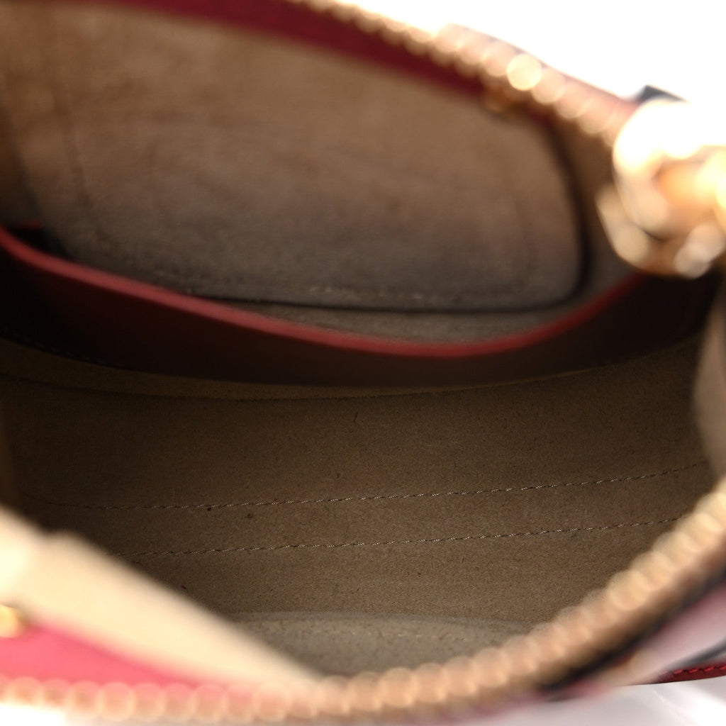Grained Calfskin Nano Hayley Hobo Sienna Red