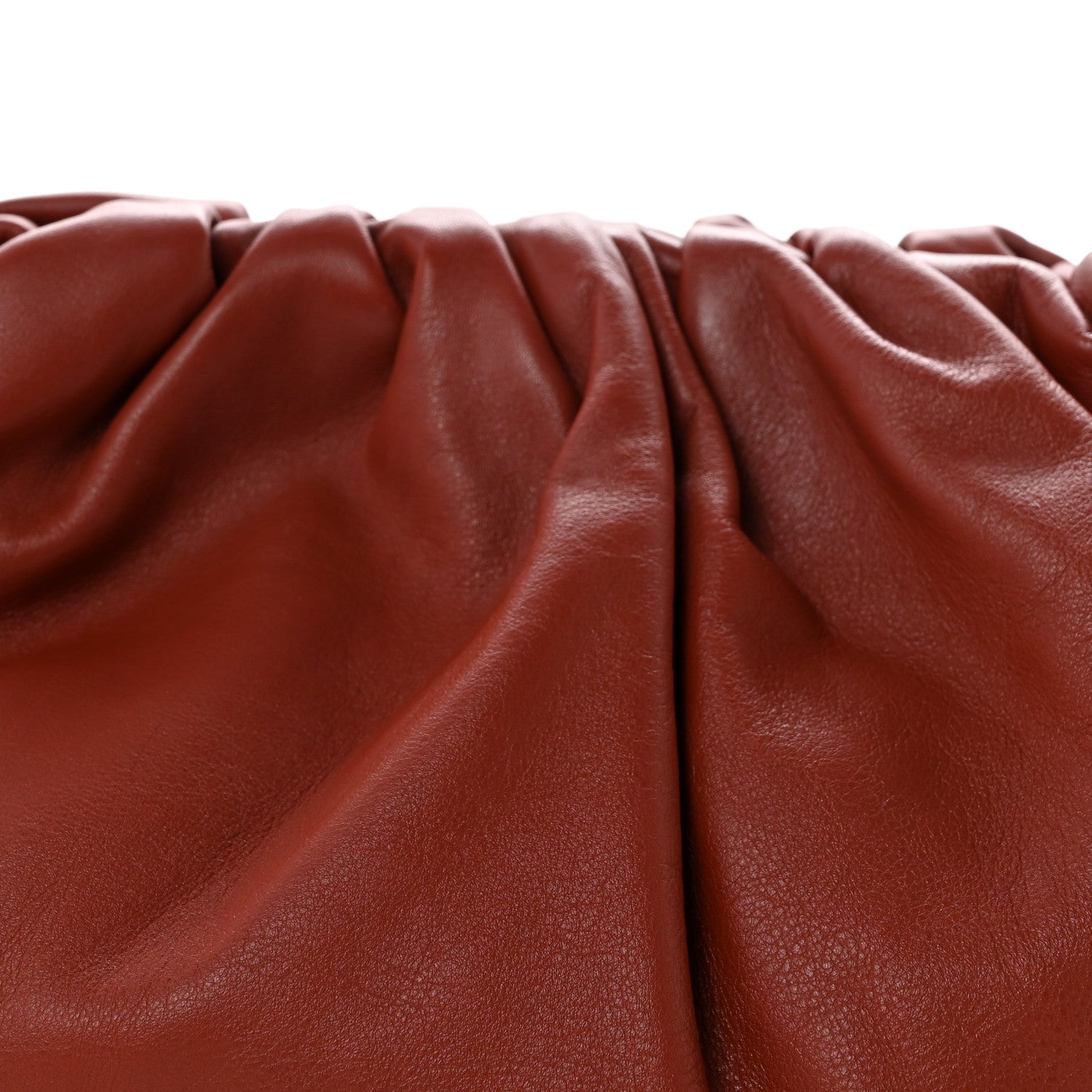 Smooth Butter Calf The Pouch Oversized Clutch Rust