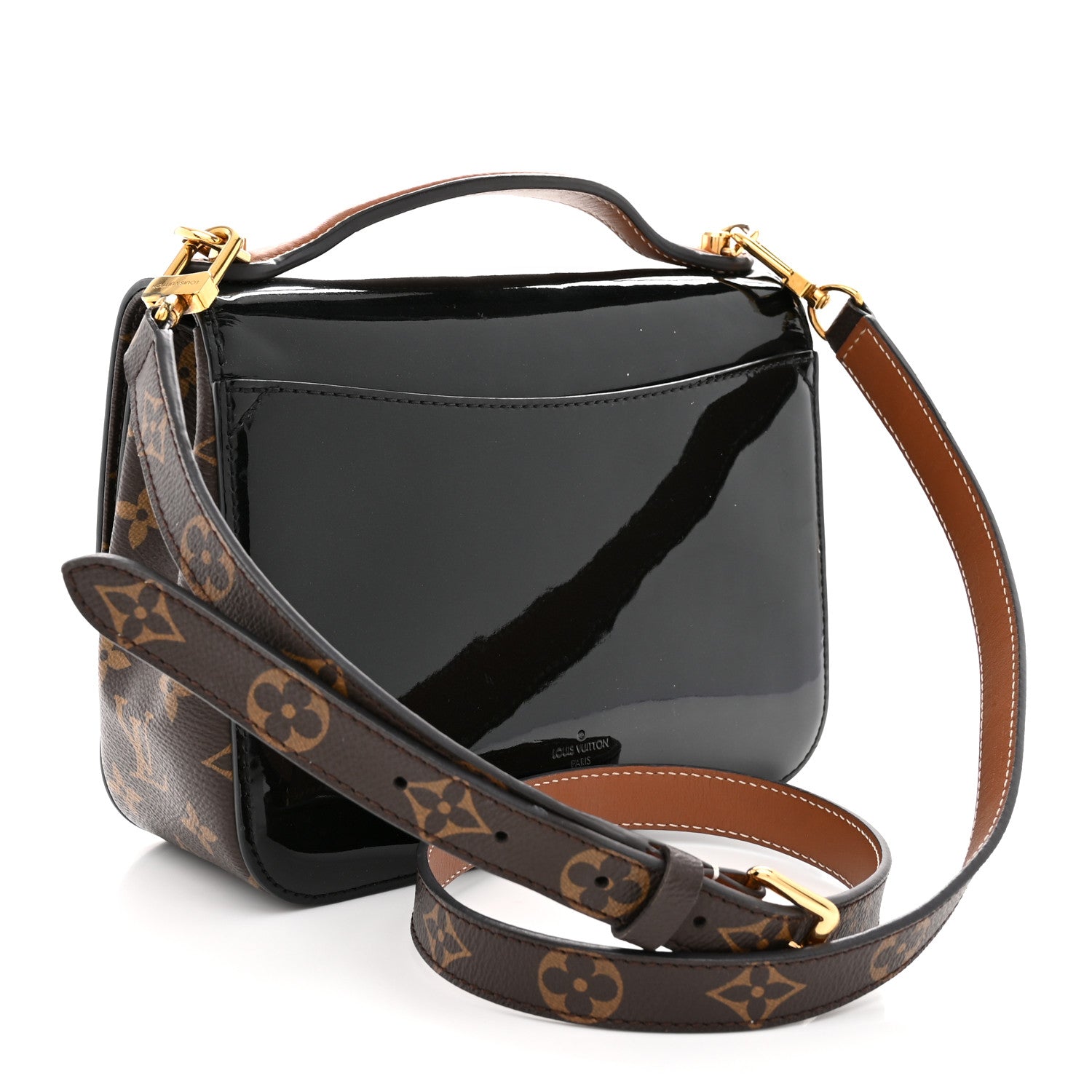 Patent Calfskin Monogram Cherrywood BB Black
