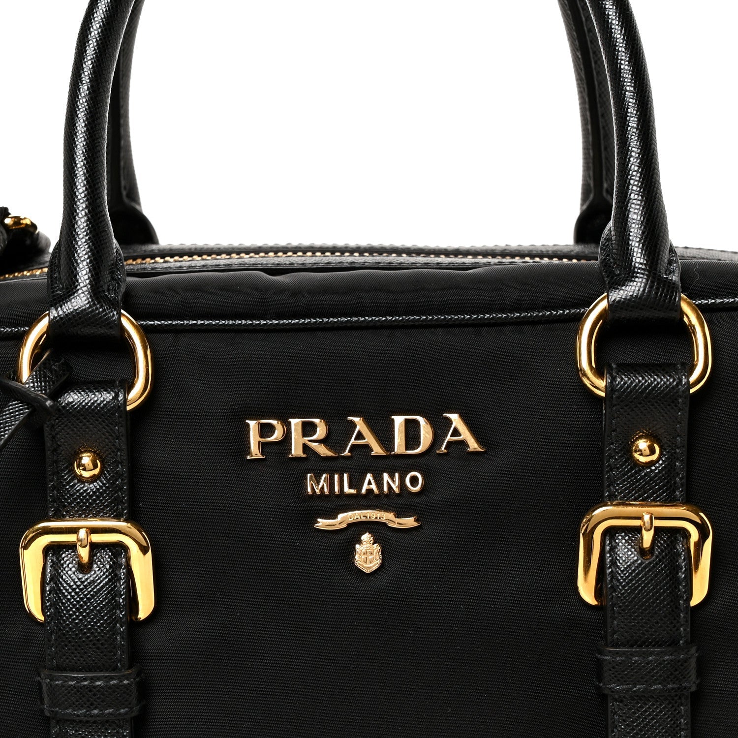 Tessuto Nylon Saffiano Bauletto Black