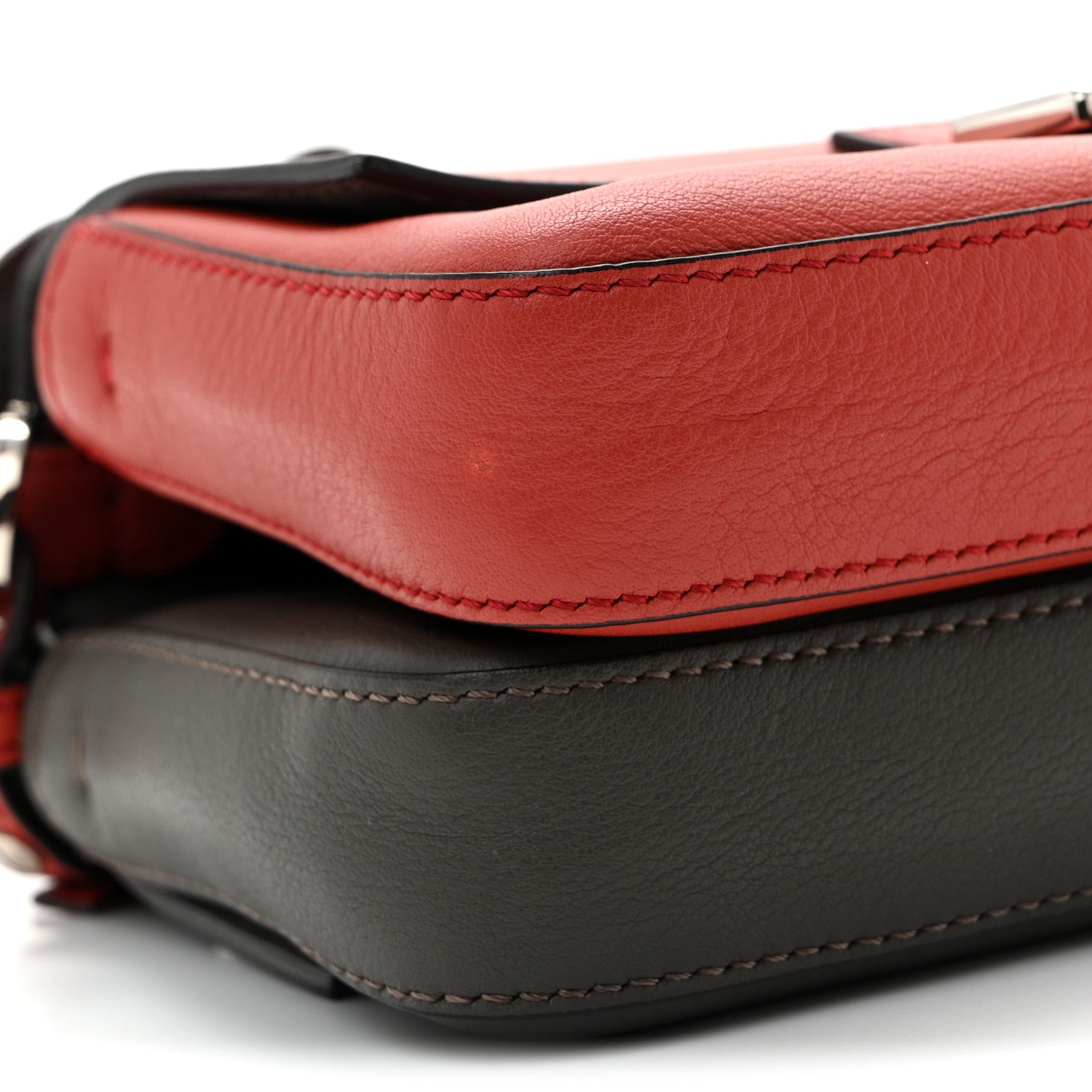 Vitello Dolce Flowerland Bi-Color Studded Micro Double Baguette Bloody Mary Carbone