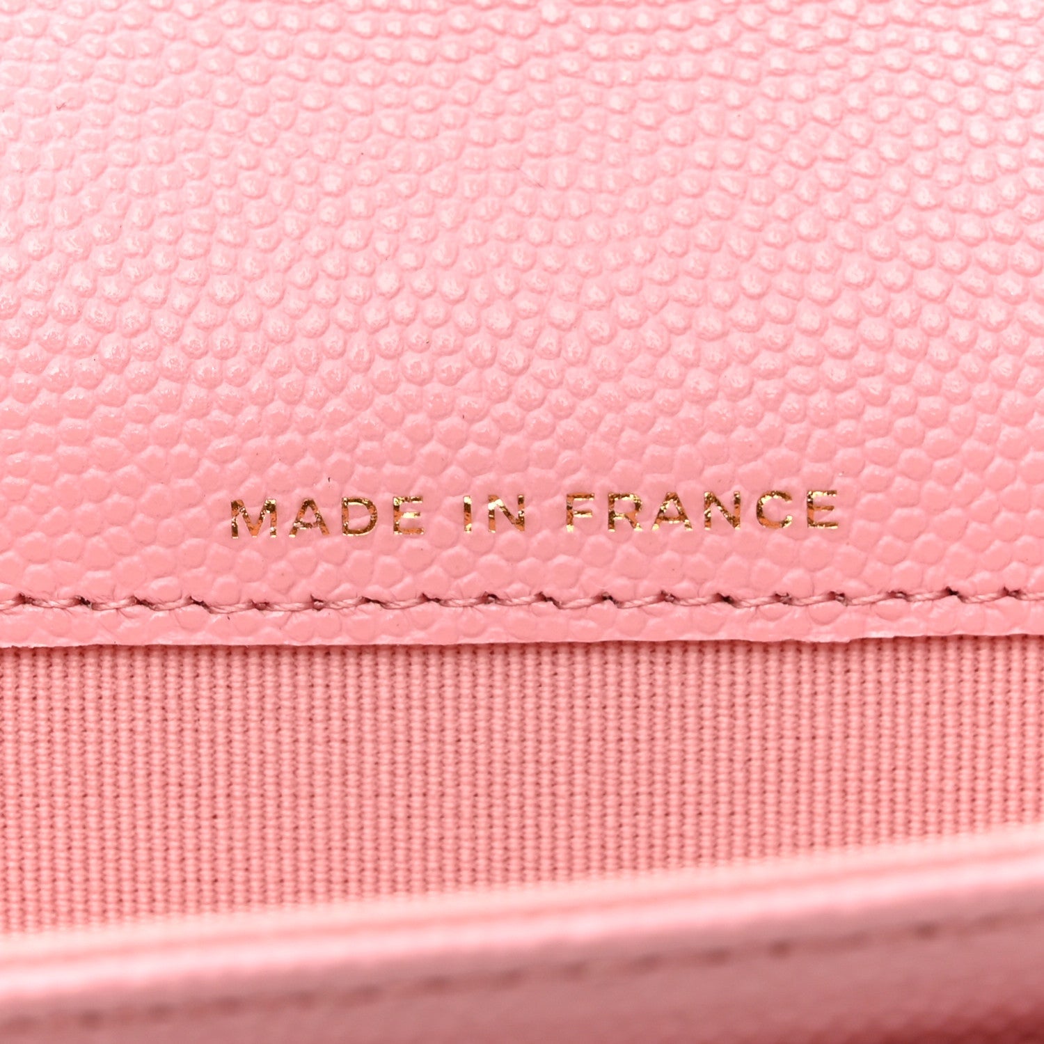 Caviar Quilted Flap Card Holder Wallet Pink