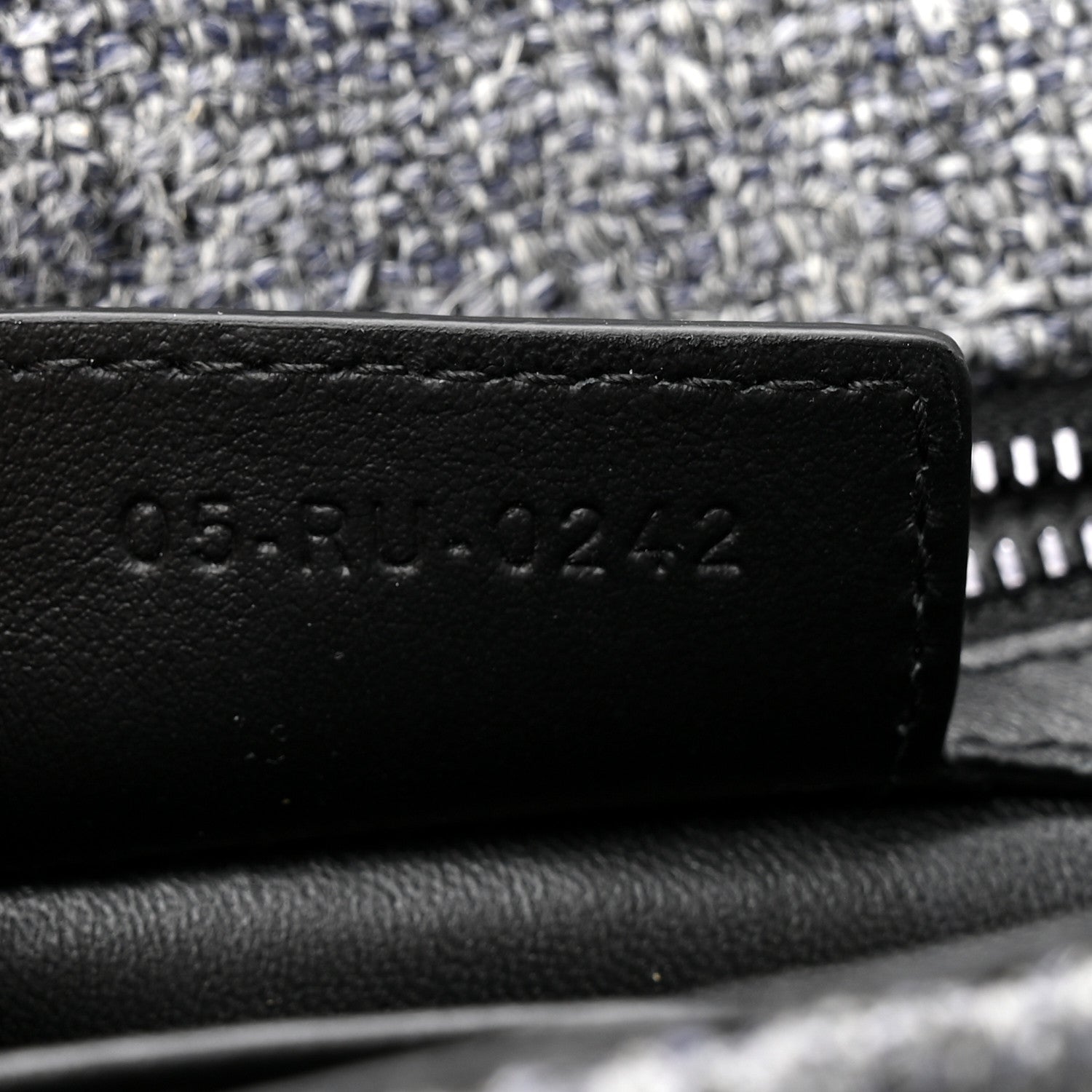 Tweed Macrocannage Medium Caro Bag Black