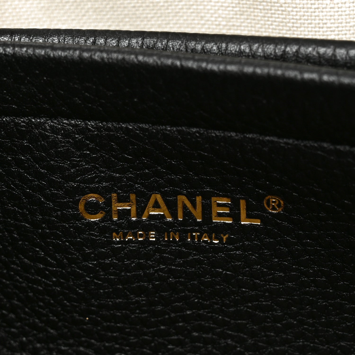 Grained Calfskin Stitched Urban Essentials Small Shopping Bag Black