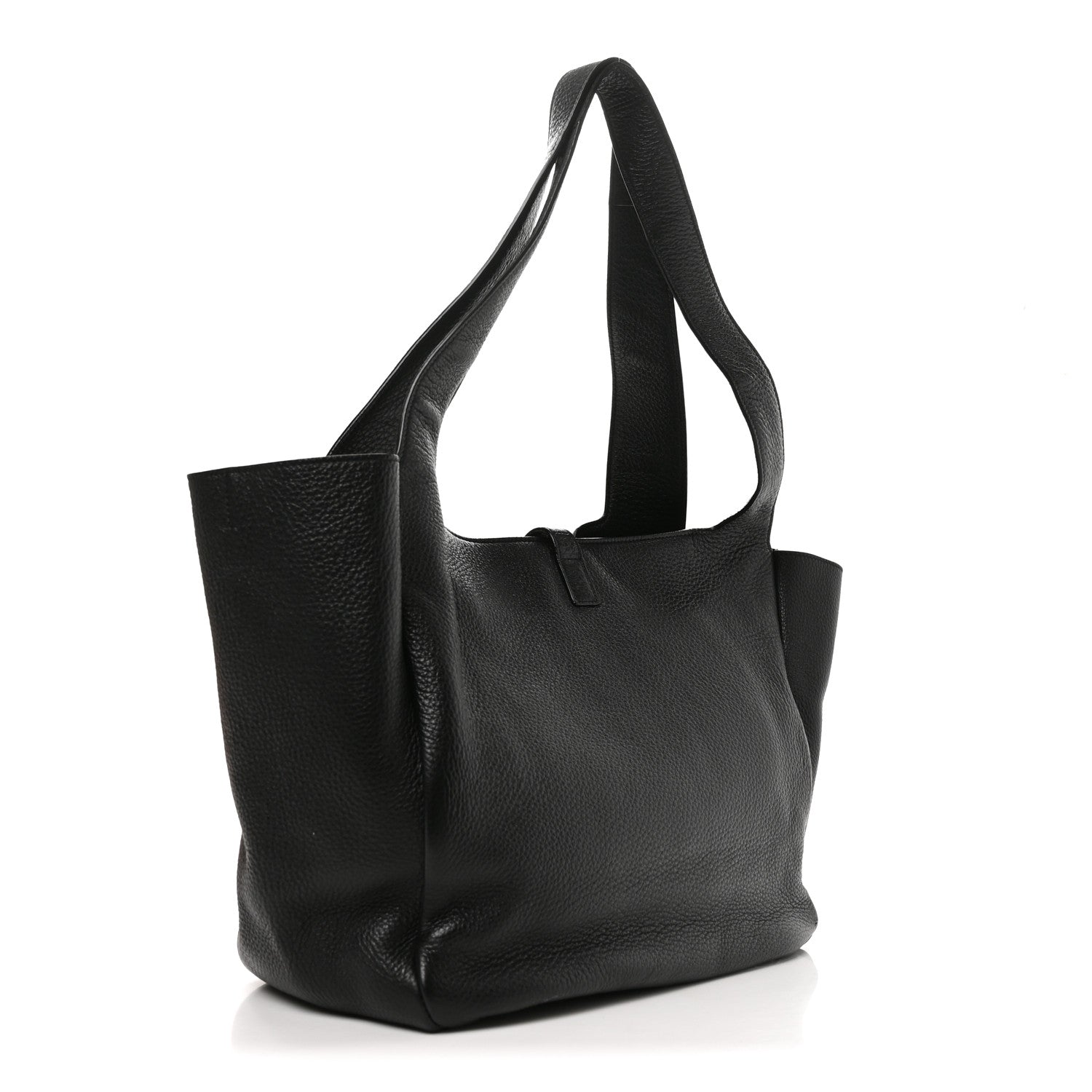 Grained Deerskin Bea Tote Black