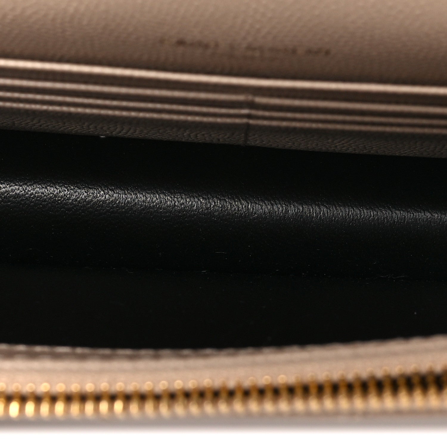 Grain De Poudre Matelasse Chevron Monogram Envelope Chain Wallet Dark Beige