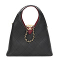 Calfskin Chic Lady Small Shopping Tote Black