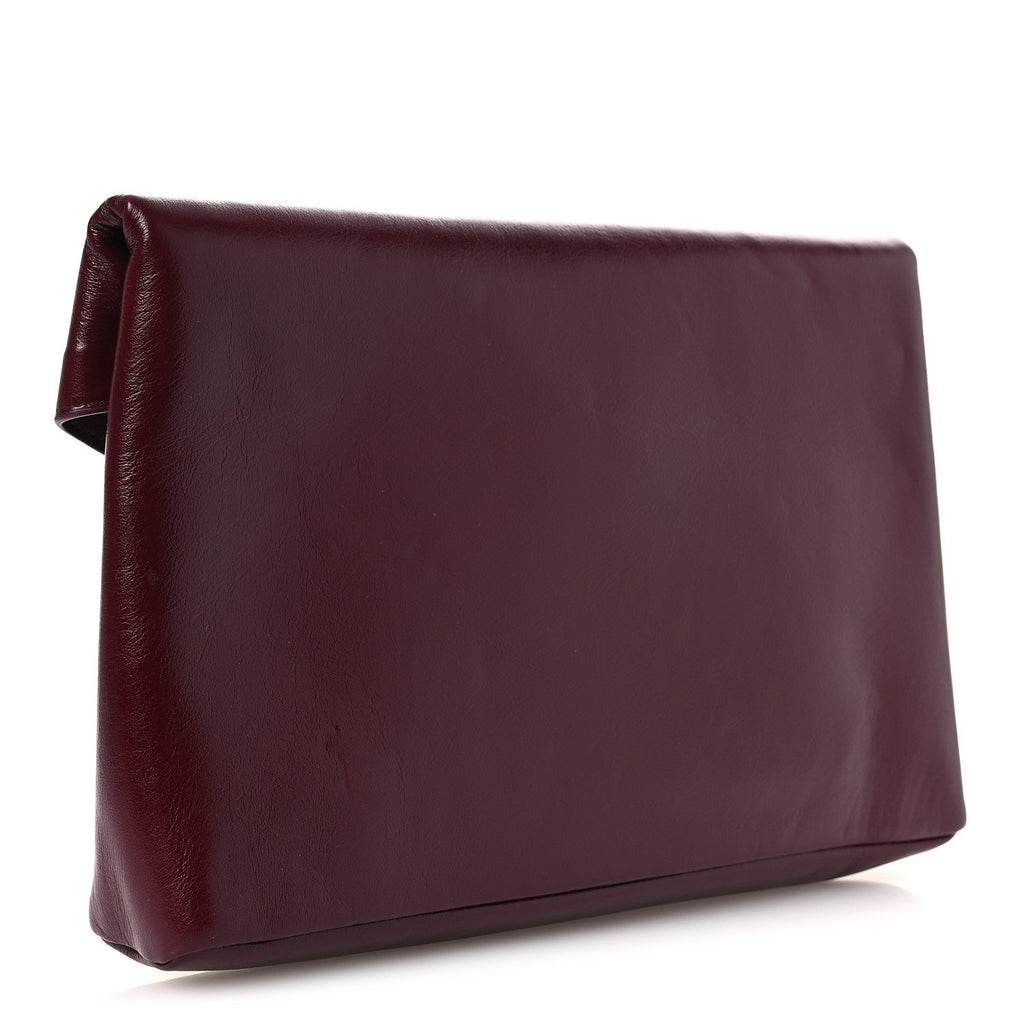 Lambskin Large Cassandre Envelope Pouch Dark Ruby
